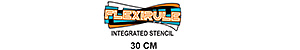 Stationery Products - Flexi Rule integrated Stencil 30 cm Scale - SSB Metal